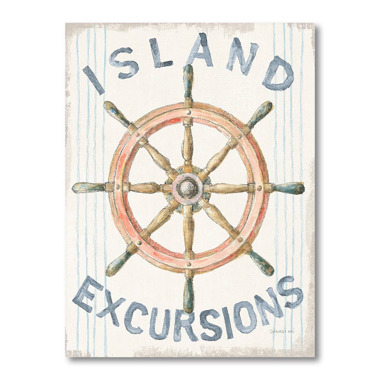 Designart - RW Floursack Nautical IV - Cottage Canvas Wall Art